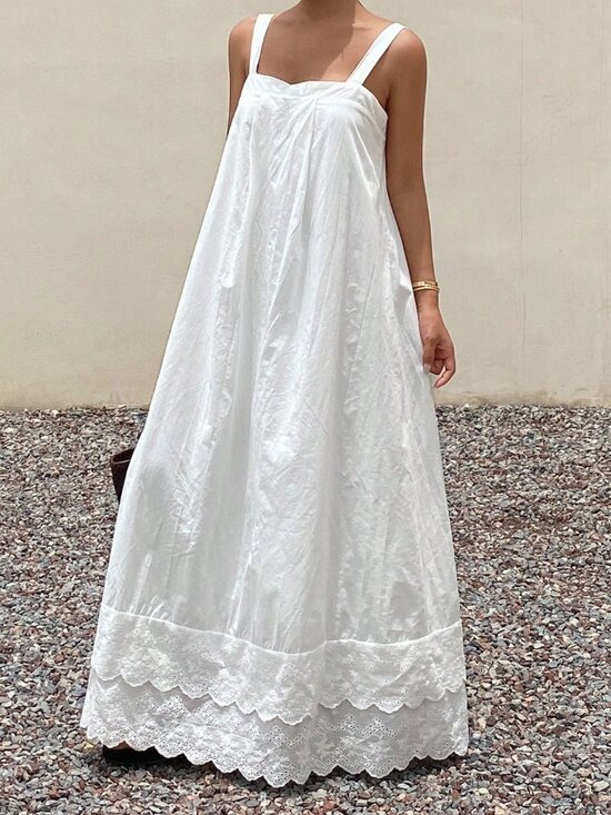 Dresses & Skirts - White Casual Women's Loose Dress